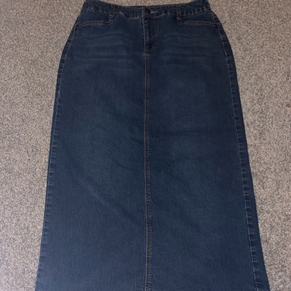 Denim Maxi Skirt